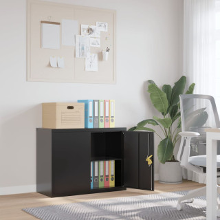 Dokumendikapp, must, 90 x 40 x 70 cm, teras