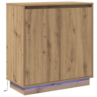 Seinakapp LED-valgusega Artisan Oak 71x34,5x75 cm Töödeldud Puit