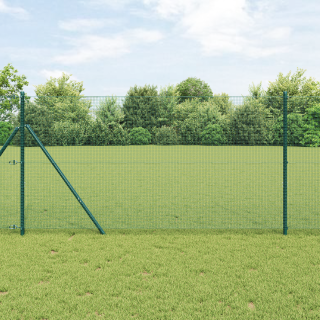keermestatud traadi aed 13 postiga Roheline 1.2x25 m Teras