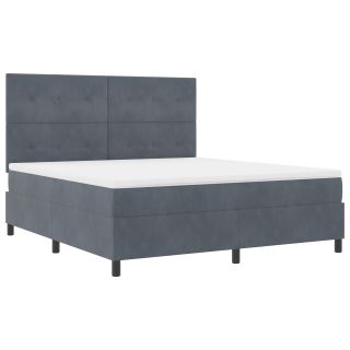 Box Spring Voodi koos Madratsiga Tumehall Super Kuningas Samet