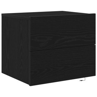 Öökapp LED-valgusega Seinale Montitav Must Tamme 50x39x41 cm