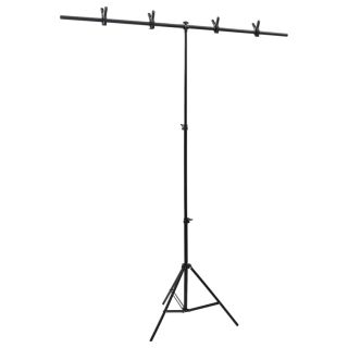 Подставка под фон Т-образная, черная, 151x60x(70-200) см