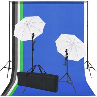 Комплект для фотостудии с 5 фонами и 2 тенями
