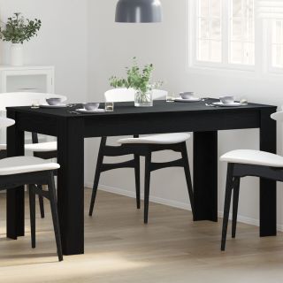 Söögilaud Must Tamme 140x74,5x76 cm Töödeldud Puidust