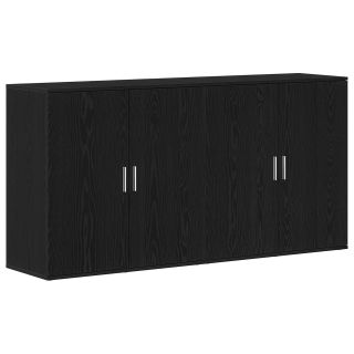 Kapp 2 tk Must Tamme 79x38x80 cm Tehispuust