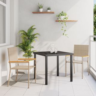 Virnastatavad Aia Toolid Padjaga 2 tk Beež Polü Rattan