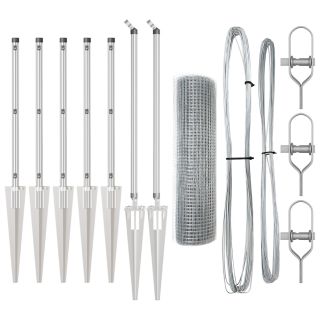Aiapostide komplekt 2 tk Tsingitud teras 10 x 0.5 m Vastupidav