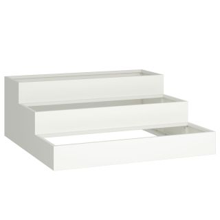 Aiakast 3-tasandiga 90x90x35 cm Valge Teras