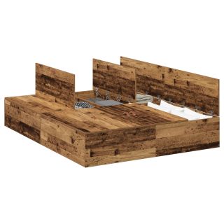 Hoiu Voodi Raam Vanast Puidust 150x200 cm
