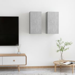 telerikapid 2 tk, betoonhall, 30,5 x 30 x 60 cm, tehispuit