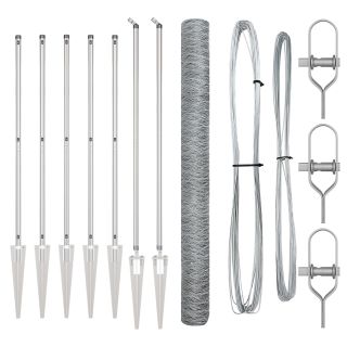 kuusnurga aed 1.6 x 10 m tsingitud terasest
