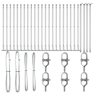 Aiapostid aluseplaatidega 26 tk Ø32mm 50cm Galvaniseeritud teras
