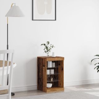 LED valgustega kõrgekvaliteetne külmik Puit 41x37x67 cm