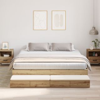 Hoiukohaga Voodi Raam Artisan Tamme 180x200 cm
