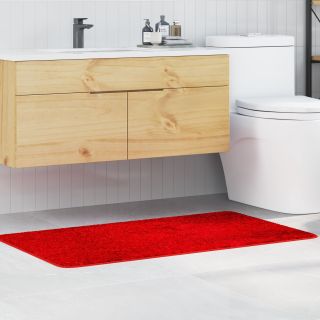 Vannitoa vaip Ristkülik Punane 70x120 cm Polüpropüleen Libisemisvastane