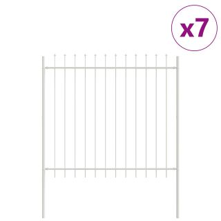 Aedade Fikseeritud Ülemise Osaga Valge 11,9x1,5 m Teras