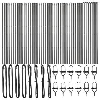 Aedaposte 52 tk Hall Ø32 mm 150 cm Galvaniseeritud Teras