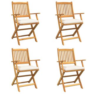 Klapi Aia Toolid Valge Patjaga 4tk Tahke Acacia Puit
