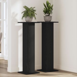 Taimealus 2 tk Must Tamme 30x30x95 cm Tehispuit