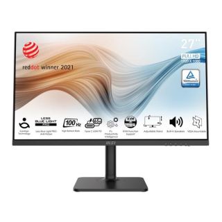 LCD Monitor|MSI|MD272XP|27|Business|Swivel|Pivot|Height adjustable|Tilt|Matte|Panel IPS|1920x1080|16:9|100Hz|5 ms|Speakers|Colour Black|MODERNMD272XP
