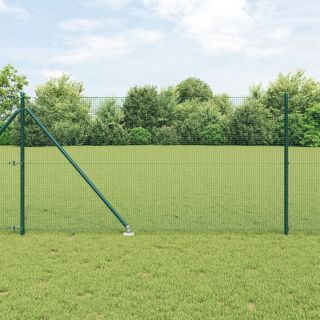 Keermestatud Traat Aed 13 Spike Postiga Roheline 1x25 m Teras