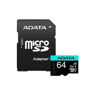 MEMORY MICRO SDXC 64GB W/ADAP./AUSDX64GUI3V30SA2-RA1 ADATA