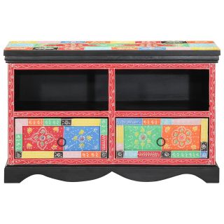 TV kapp, mitmevärviline, 80x35x50 cm, tahke mango puu