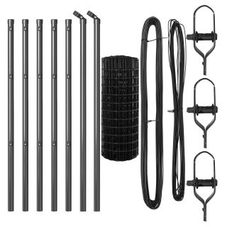 Euro Aed koos 7 Postiga 0.4x10 m Galvaniseeritud Teras Hall