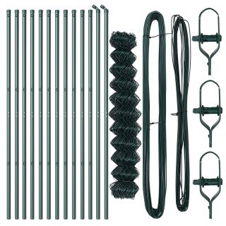 Aeda aed koos 13 postiga 1x25 m galvaniseeritud terasest roheline