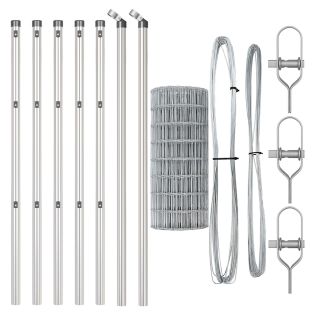 Euro Aed koos 7 Poste 0.4x10 m Galvaniseeritud Teras