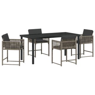 5 Tükki Aiadiinari Komplekt Padjaga Hall Polü Rattan