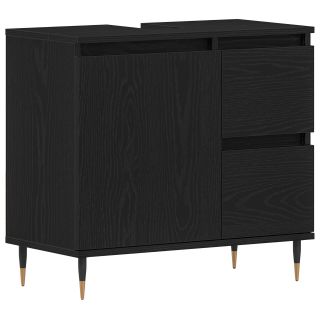 Vannitoa Valamu Kapp Must Tamme 65x33x60 cm Tehispuit