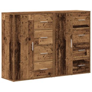 Kummutid 2 tk Vana Puit 60x31x84 cm Töödeldud Puit