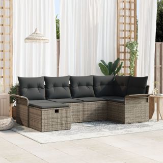 6-osaline Aedsofa Komplekt Padjatega Hall Polü Rattan