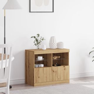 Külmkapp LED-valgustusega Käsitöö tamm 81x37x67 cm