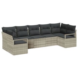 7-osaline aia diivanite komplekt padjadega Helehall Polü Rattan,2-kohaline aia diivan ladustamise ja padjadega Hall Polü Rattan