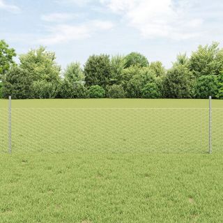 Aia Postid 5 tk U-Kanal 60 cm Galvaniseeritud teras,Kuusnurkne Aed 0.5x10 m Galvaniseeritud teras