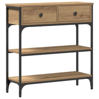 Konsoolilaud Artisan Oak 72,5x25x75 cm Töödeldud Puit & Teras