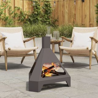 Kaminaga Fire Pit Must 50x43x52 cm Teras