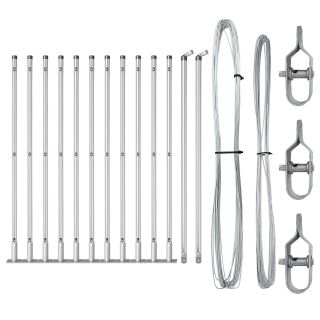 Aiatooted aluseplaatidega 13 tk Ø32mm 50cm Galvaniseeritud Teras
