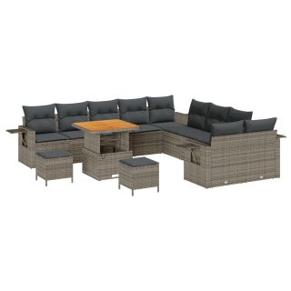 13-osaline aiadiivanite komplekt patjadega Hall polü rattan Akatsia,3-osaline aiatoitlustuskomplekt patjadega Hall polü rattan Akatsia