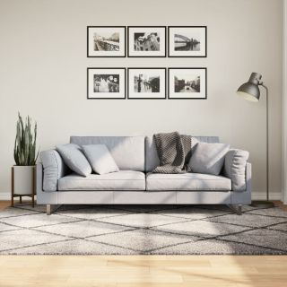 kõrge narmaga vaip PAMPLONA, beež/antratsiit 160x230 cm