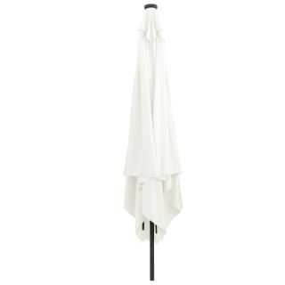 Ruudukujuline Aed Parasiil LED Valgustitega 295x245 cm Liivavalkjas
