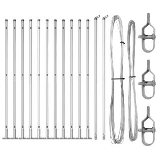 aiapostid alusplaatidega 13 tk Ø32mm 68.5cm tsinkkattega teras