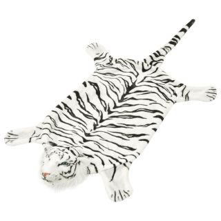 tiigrikujuline vaip, plüüs 144 cm valge