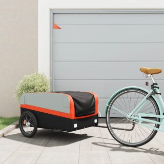 jalgratta haagis, must ja oranž, 45 kg, raud