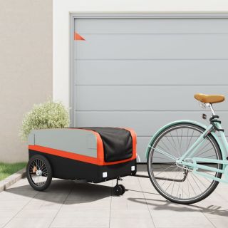 jalgratta haagis, must ja oranž, 45 kg, raud
