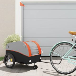 jalgratta haagis, must ja oranž, 45 kg, raud