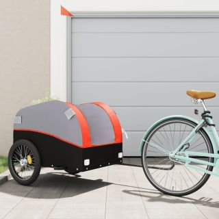 jalgratta haagis, must ja oranž, 45 kg, raud