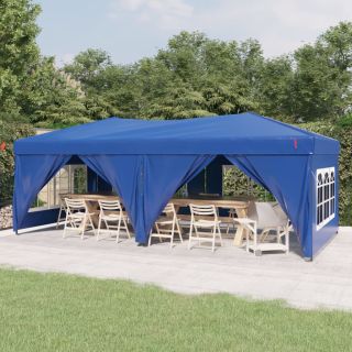 kokkupandav peotelk külgseintega, sinine, 3 x 6 m